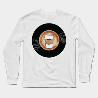 Vinyl - Coffee (Charges me up) Charging battery 100% Long Sleeve T-Shirt